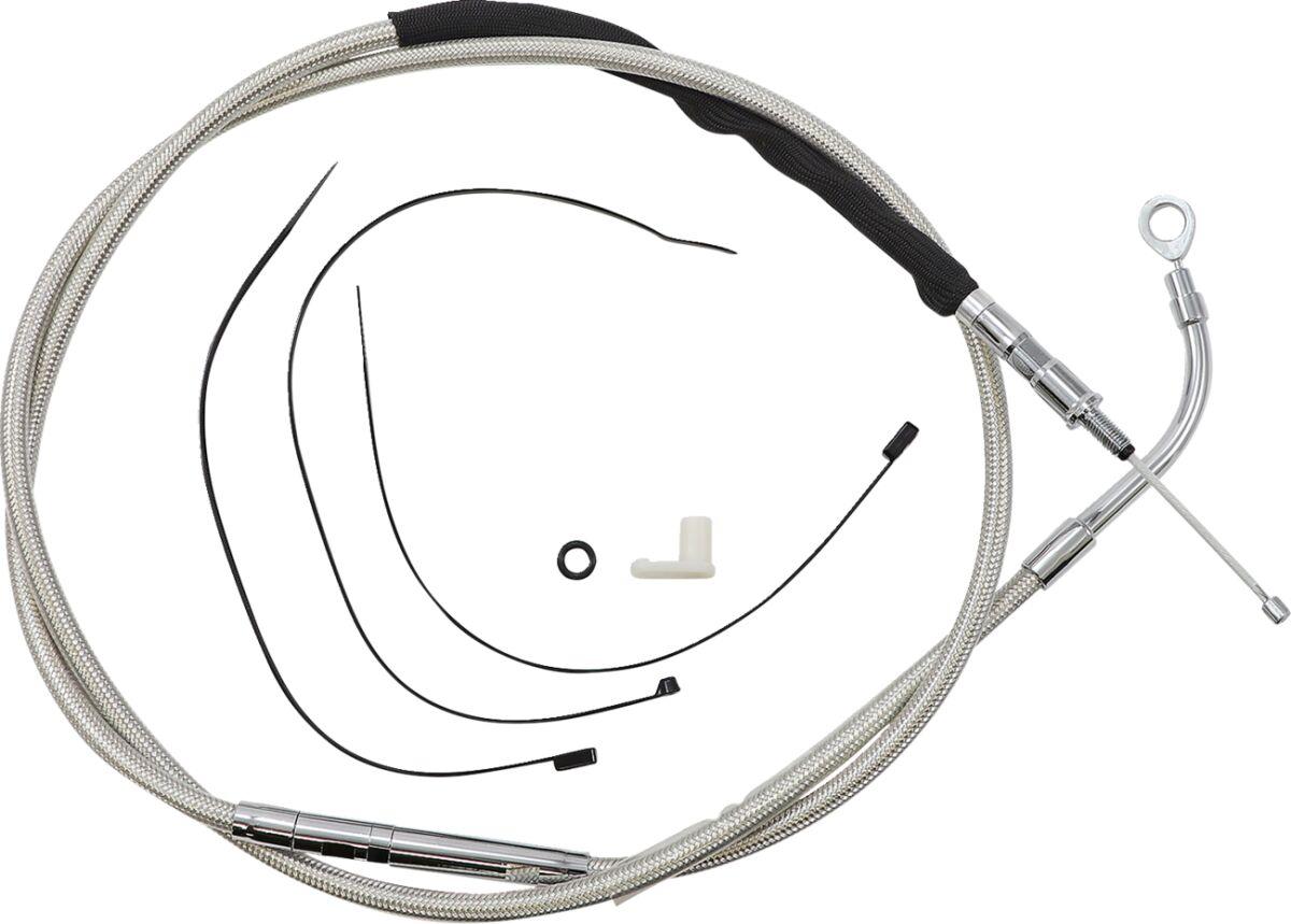 52366HE - Magnum Shielding High-Efficiency Stainless Clutch Cable For Harley Davidson FLH 1868 2021 182.5 cm (71-3/4") - Polished