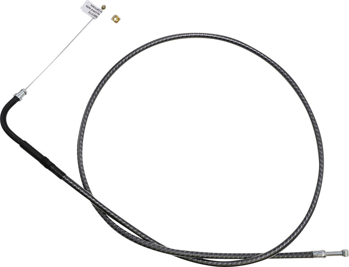 7321 - Magnum Shielding KarbonFibr Braided Throttle/Idle Cable For Harley Davidson FLHR 1340 1996-1998 100.5 cm (39-1/2") - Carbon Fiber/Silver