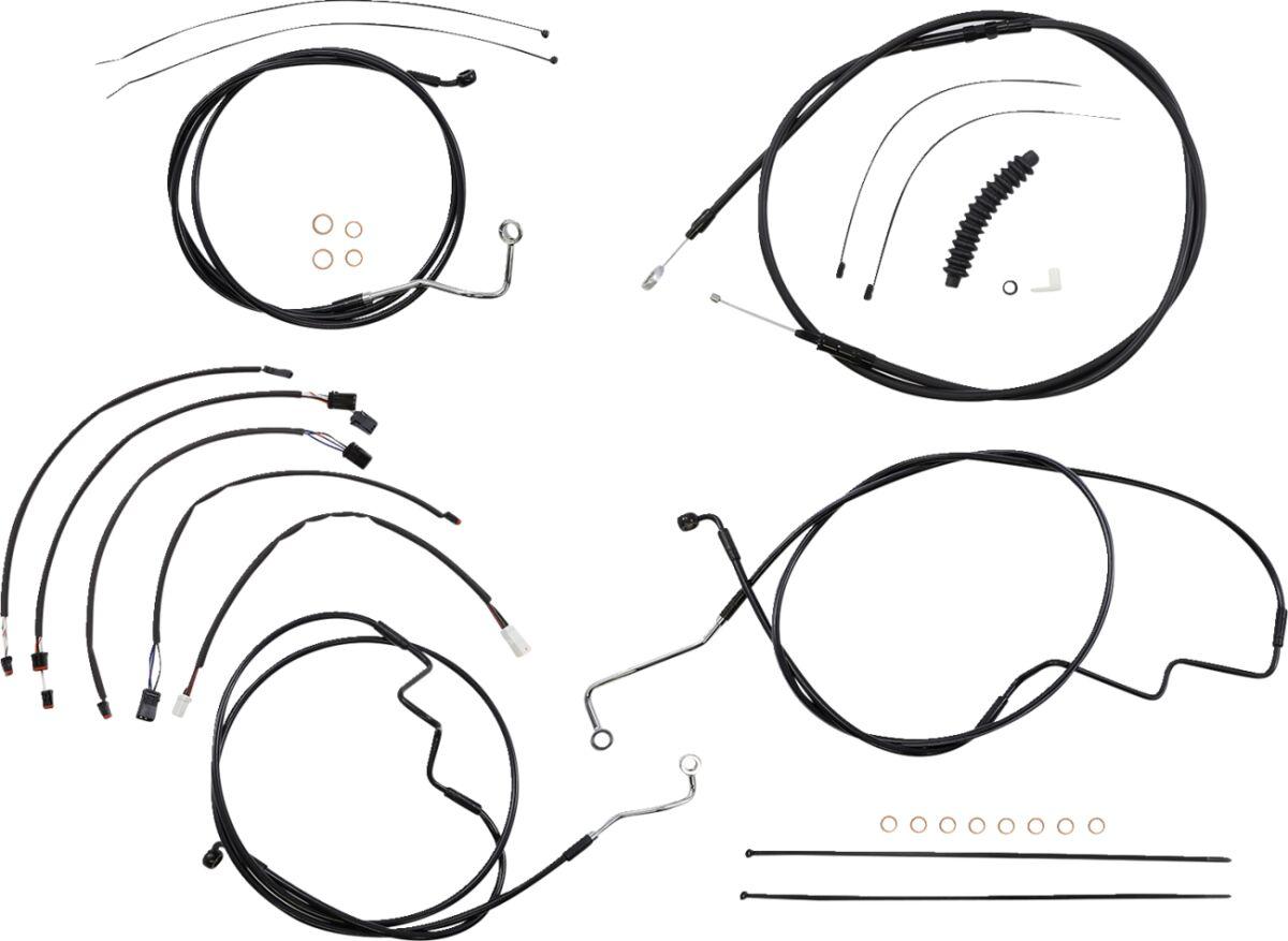 4861012 - Magnum Shielding XR Handlebar Cable Install Kit For Harley Davidson FLHRXS 1868 2021-2024 38 - 43cm (15" - 17") - Black