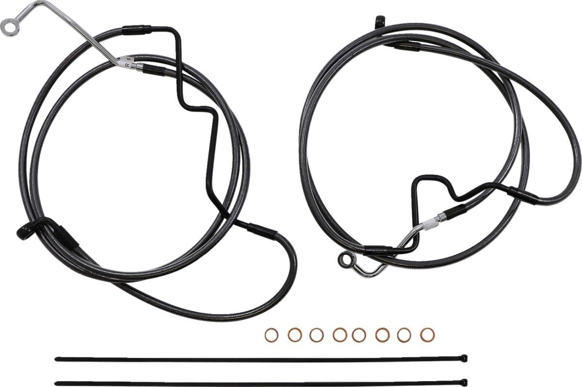 487991 - Magnum Shielding Pearl Designer Handlebar Cable Install Kit For Harley Davidson FLHR 1750 2021-2022 30.5 - 35.5cm (12" - 14") - Black