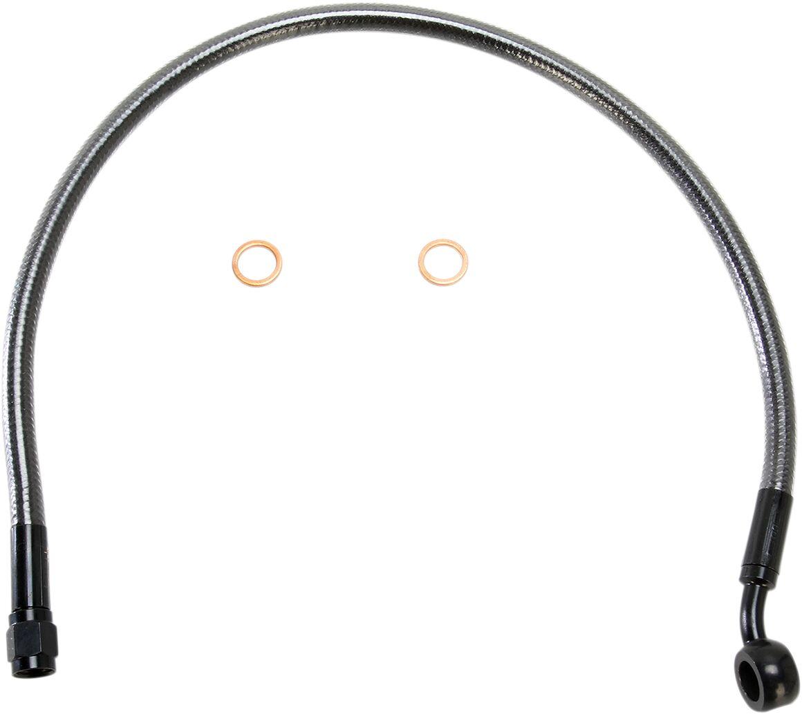 AS47119 - Magnum Shielding Designer Series ABS-Specific Brake Hose Kit For Harley Davidson FLTRK 1868 2020 Front/Upper 48.5 cm (19") - Black/Black Pearl