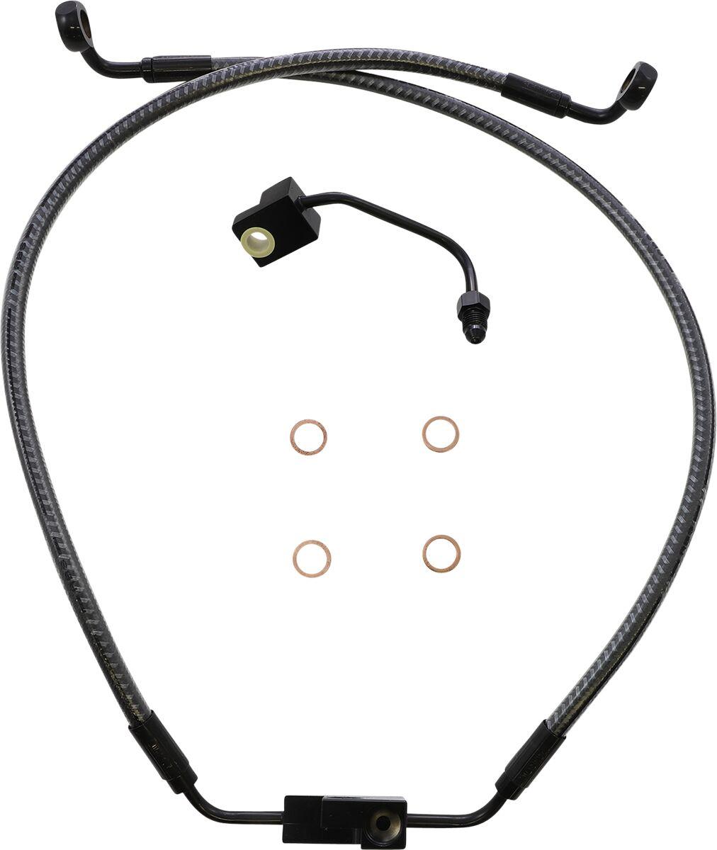 AS77006 - Magnum Shielding KarbonFibr Lower Brake Hose For Harley Davidson FXDF 1584 ABS 2012 Front/Lower