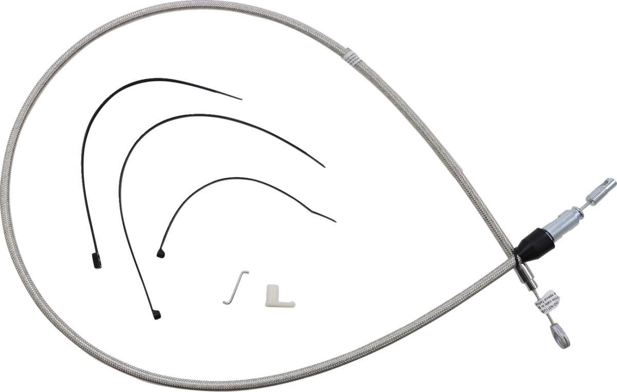523418HE - Magnum Shielding Quick Connect Clutch Cable For Harley Davidson FLDE 1750 2018-2020 132 cm (52") - Silver