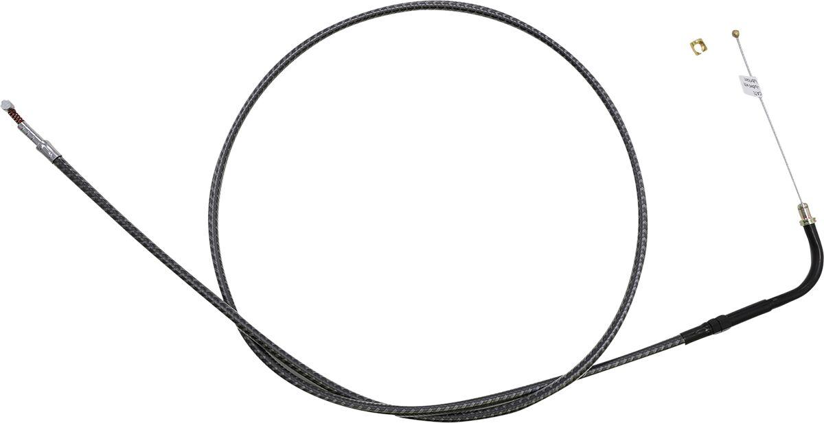 74213 - Magnum Shielding KarbonFibr Braided Throttle/Idle Cable For Harley Davidson FLD 1690 2012-2013 108 cm (42-1/2") - Carbon Fiber/Silver