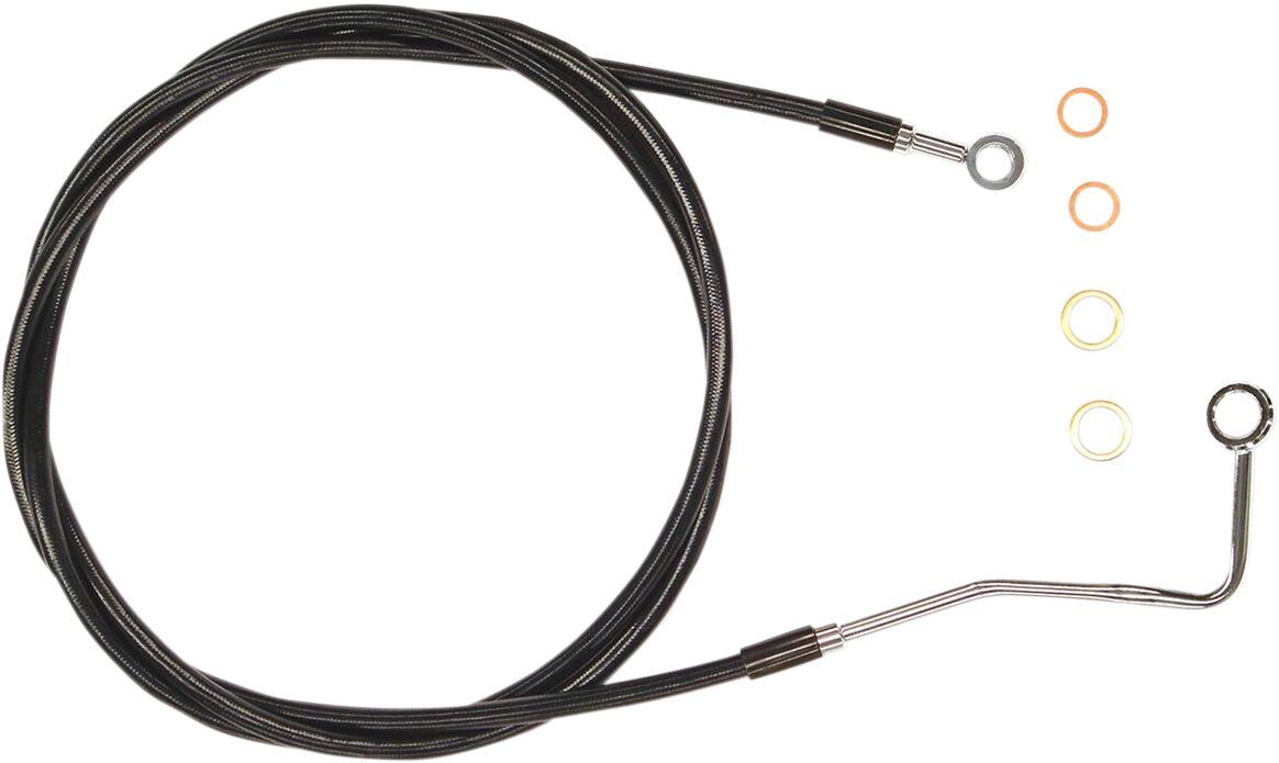 SBC1402-70 - Magnum Shielding XR Stainless Brake Hose For Harley Davidson FLH 1868 2021 Front 178 cm (70") - Black/Chrome