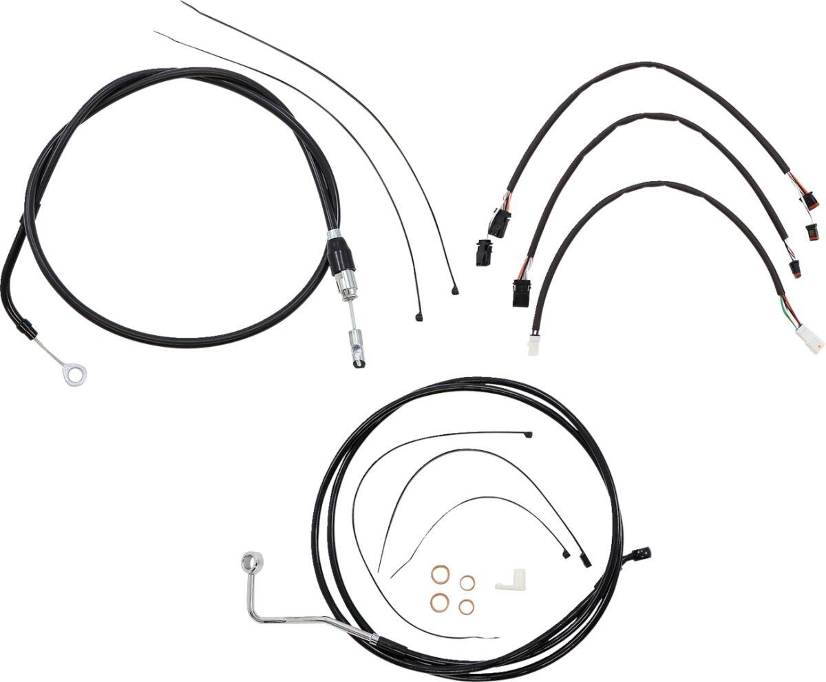 4861172 - Magnum Shielding XR Handlebar Cable Install Kit For Harley Davidson FLH 1868 2021 38 - 43cm (15" - 17") - Black