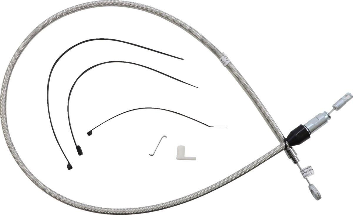 523411HE - Magnum Shielding Quick Connect Clutch Cable For Harley Davidson FLDE 1750 2018-2020 114.5 cm (45") - Silver