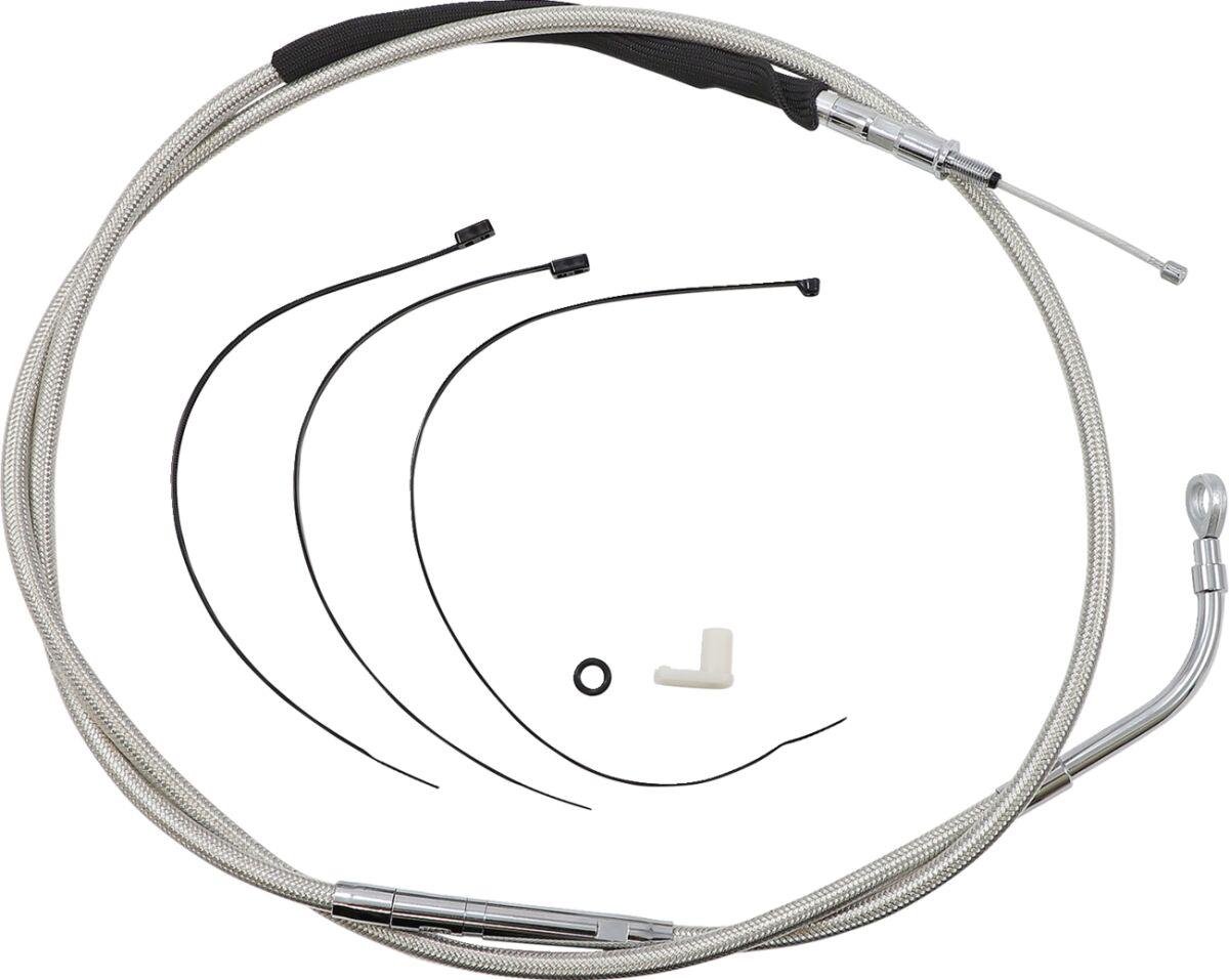 523610HE - Magnum Shielding High-Efficiency Stainless Clutch Cable For Harley Davidson FLH 1868 2021 192.4 cm (75-3/4") - Polished