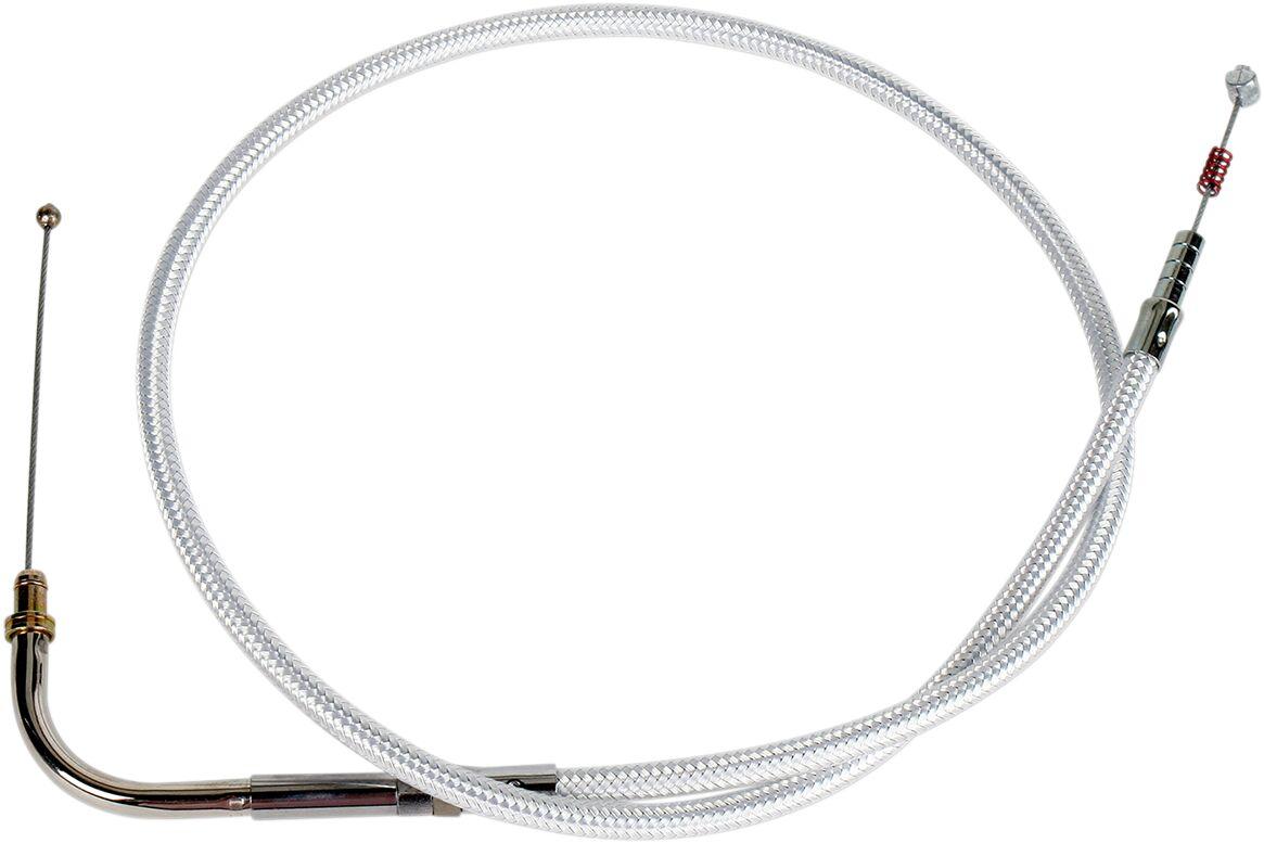 3425 - Magnum Shielding Sterling Chromite II Throttle Cable For Harley Davidson FLS 1690 2012-2015 78 cm (30-3/4") - Chrome/Clear-Coated