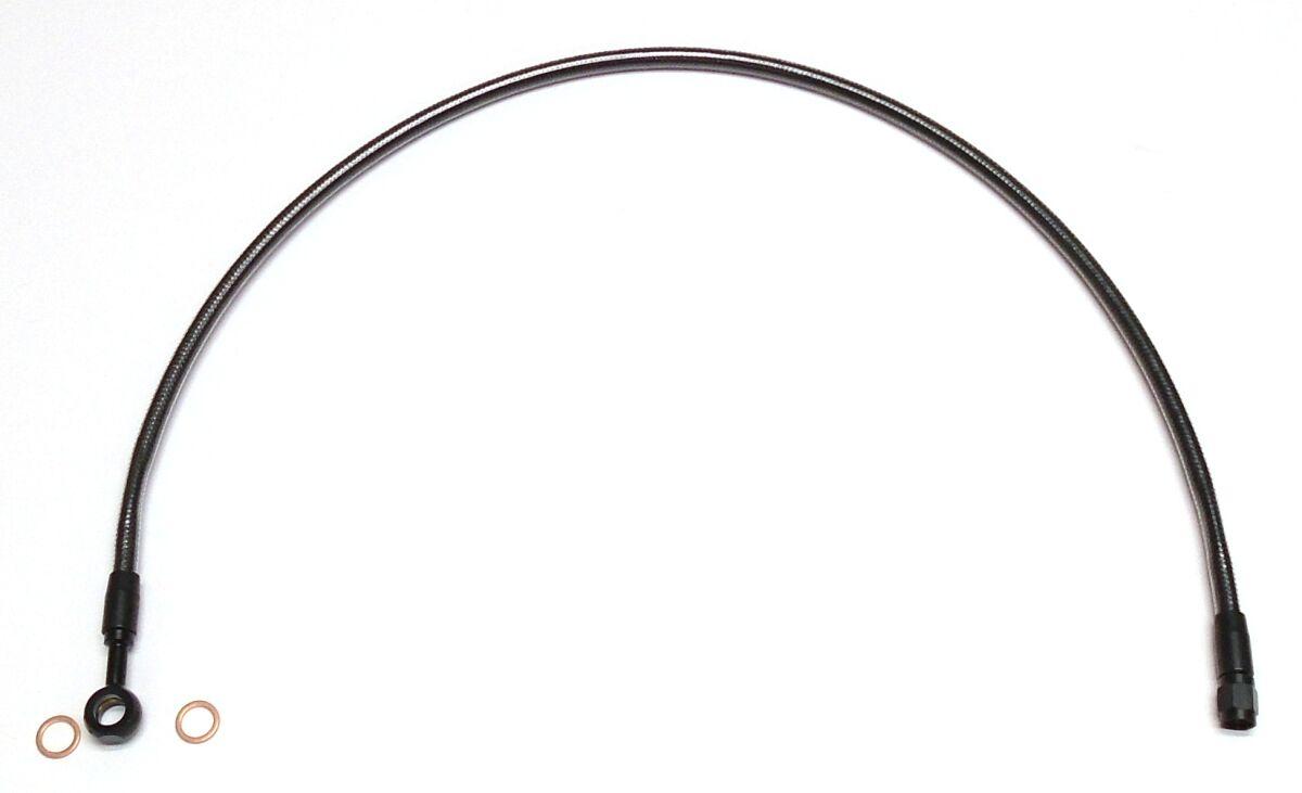 AS47627 - Magnum Shielding Designer Series ABS-Specific Brake Hose Kit For Harley Davidson XL 1200 C Front/Upper 68.5 cm (27") - Black/Black Pearl