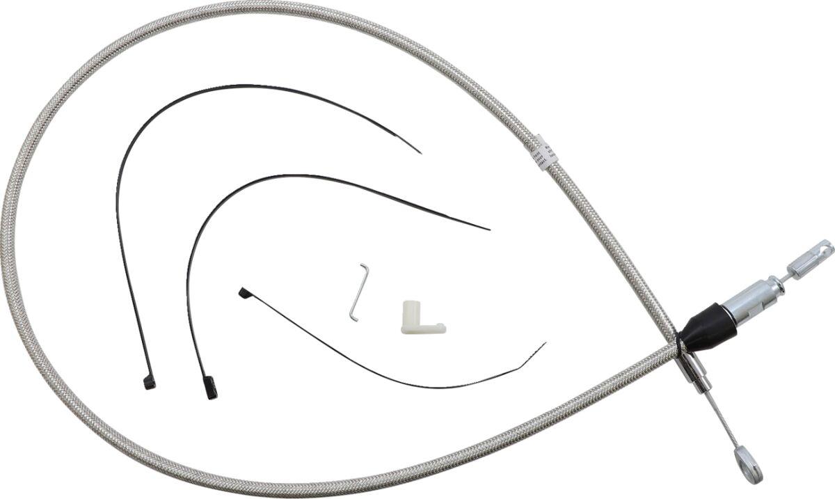 523412HE - Magnum Shielding Quick Connect Clutch Cable For Harley Davidson FLDE 1750 2018-2020 117 cm (46") - Silver