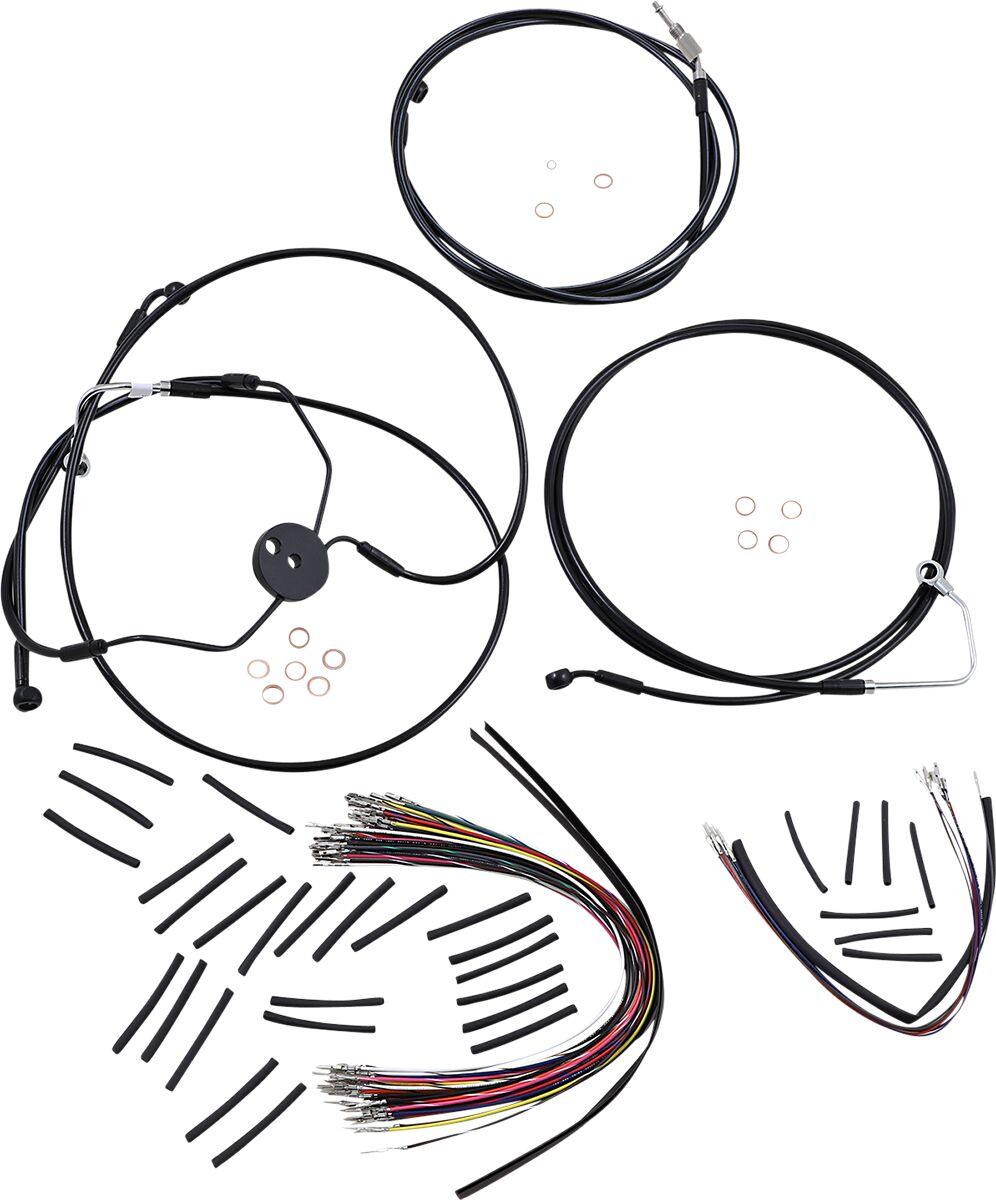 486022 - Magnum Shielding XR Handlebar Cable Install Kit For Harley Davidson FLTRSE3 1800 2009 38 - 43cm (15" - 17") - Black
