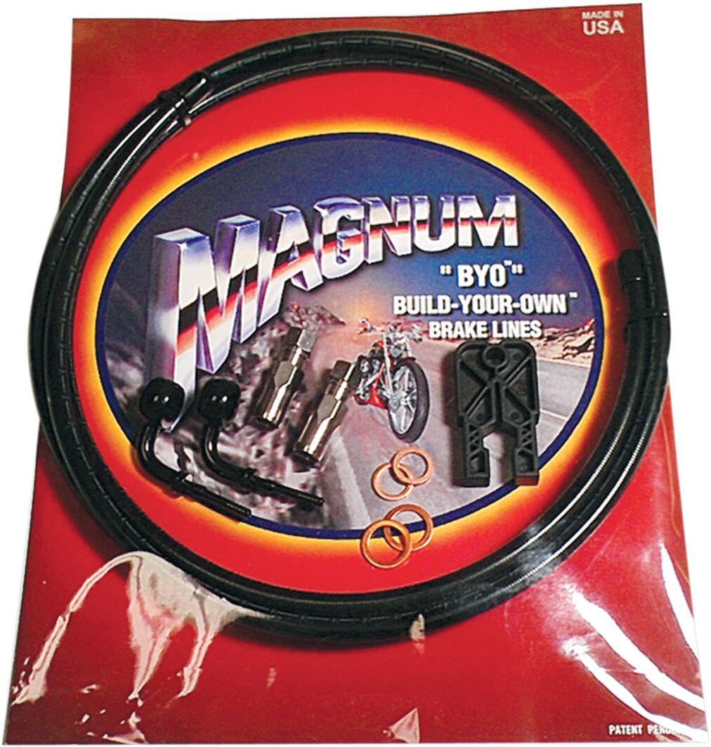 496790A - Magnum Shielding BYO Build-Your-Own Brake Hose Kit For Harley Davidson FLD1690 2012-2013 Front - Black