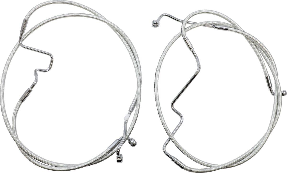 387991 - Magnum Shielding Sterling Chromite II Designer Handlebar Cable Install Kit For Harley Davidson FLHR 1750 2021-2022 30.5 - 35.5cm (12" - 14") - Chrome/Clear-Coated