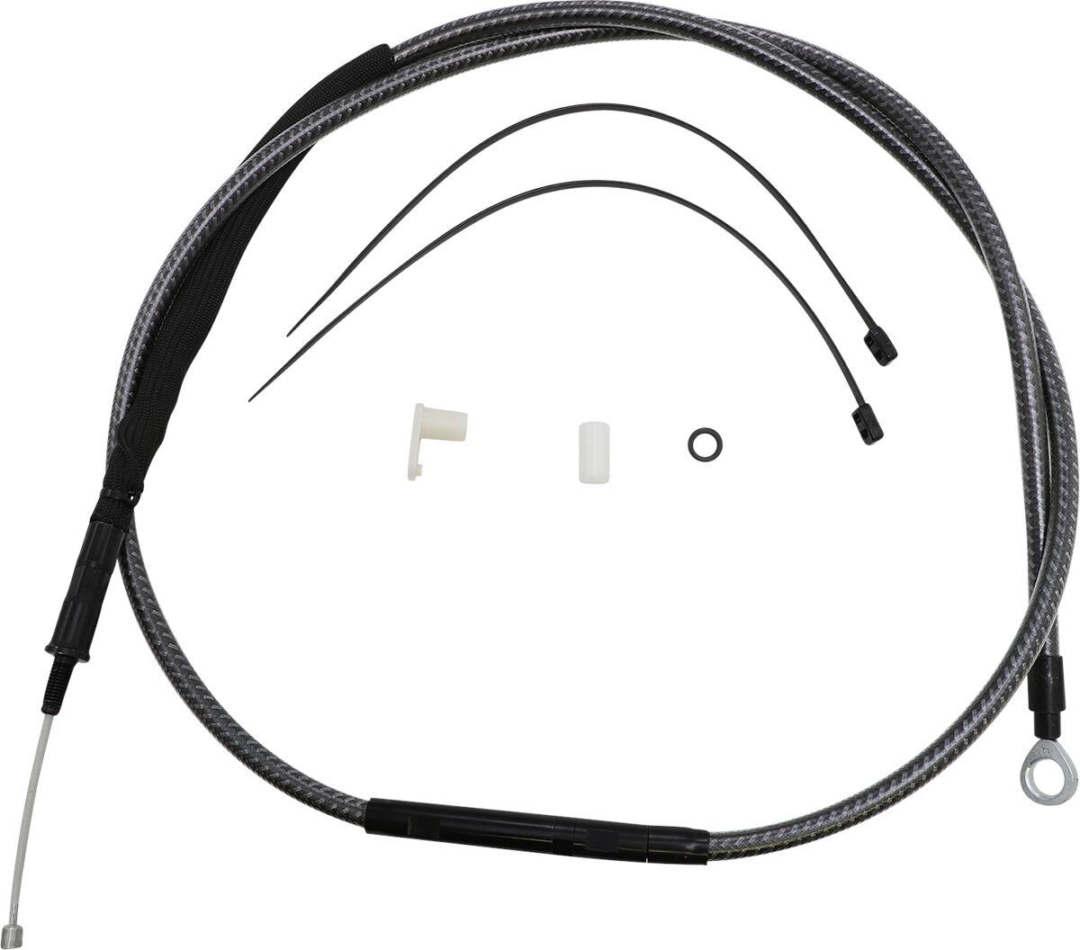 72288 - Magnum Shielding Polished KarbonFibr Clutch Cable For Harley Davidson FLD 1690 2012-2013 164.5 cm (64-11/16") - Carbon Fiber/Silver