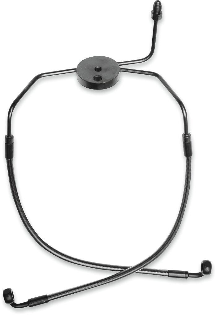 47004 - Magnum Shielding Designer Series Front Lower Brake Hose Kit For Harley Davidson FXDL 1340 1996-1998 Front/Lower - Black/Black Pearl