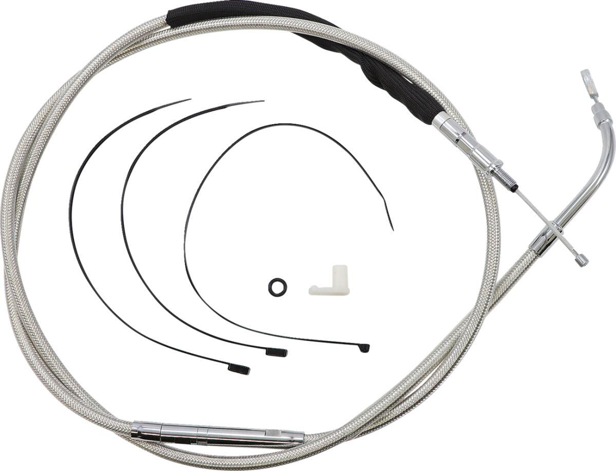 52368HE - Magnum Shielding High-Efficiency Stainless Clutch Cable For Harley Davidson FLH 1868 2021 187.5 cm (73-3/4") - Polished