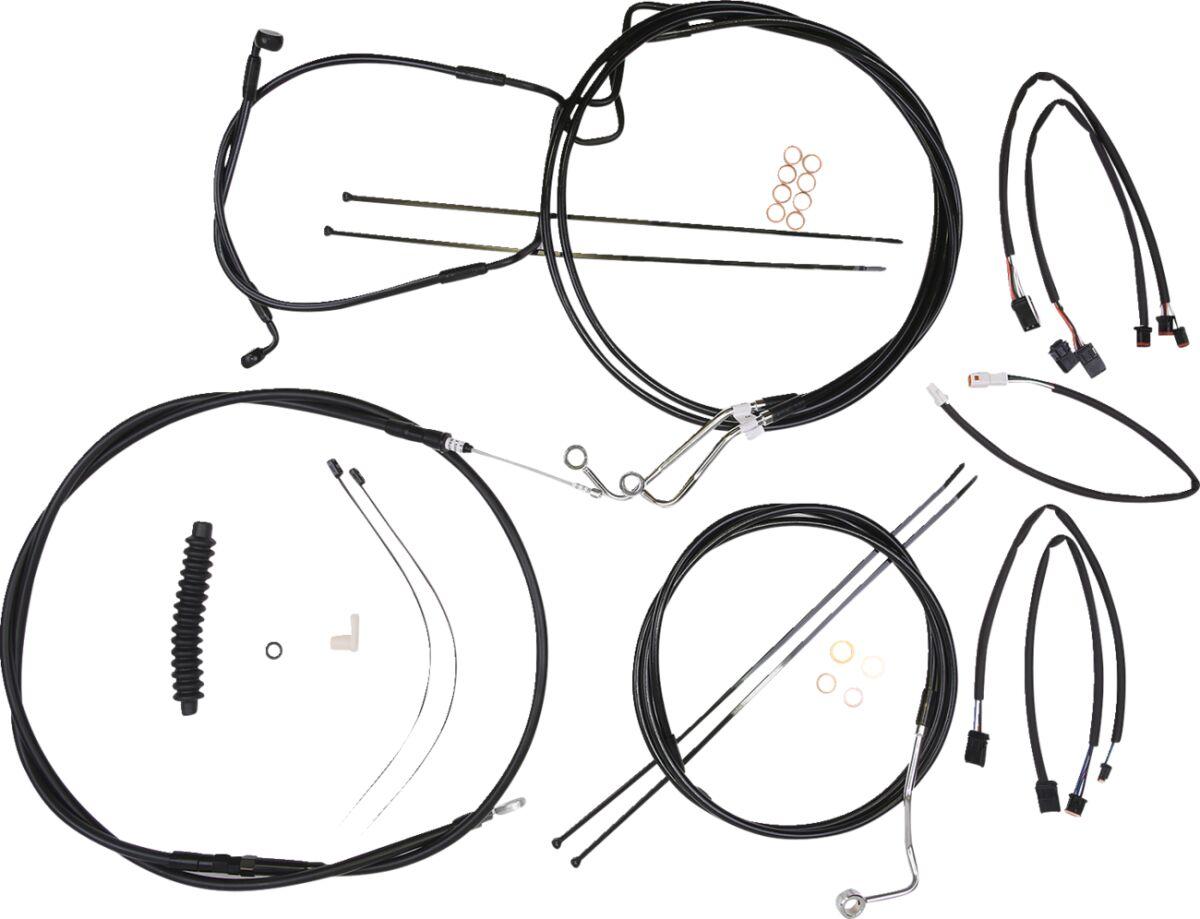 4861011 - Magnum Shielding XR Handlebar Cable Install Kit For Harley Davidson FLHRXS 1868 2021-2024 30.5 - 35.5cm (12" - 14") - Black
