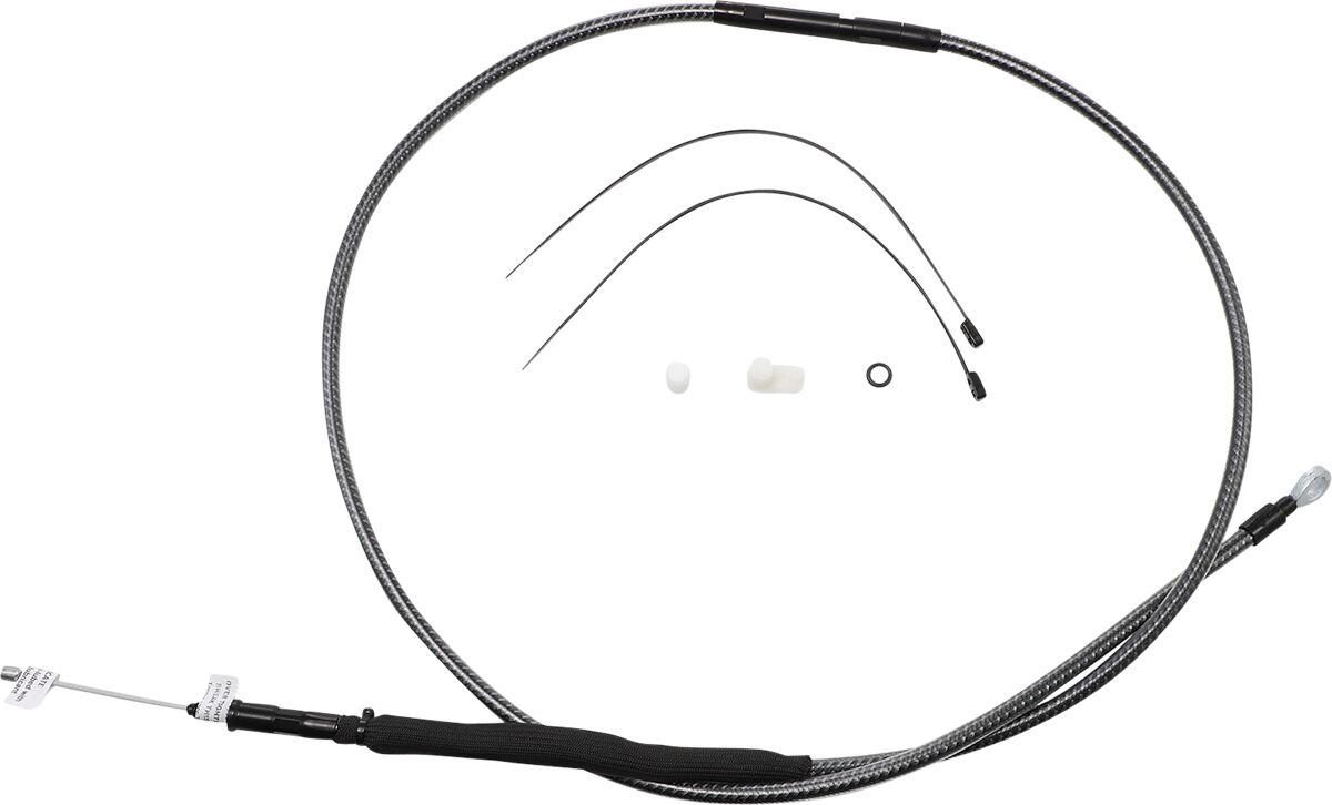 722812 - Magnum Shielding Polished KarbonFibr Clutch Cable For Harley Davidson FLD 1690 2012-2013 174.5 cm (68-11/16") - Carbon Fiber/Silver