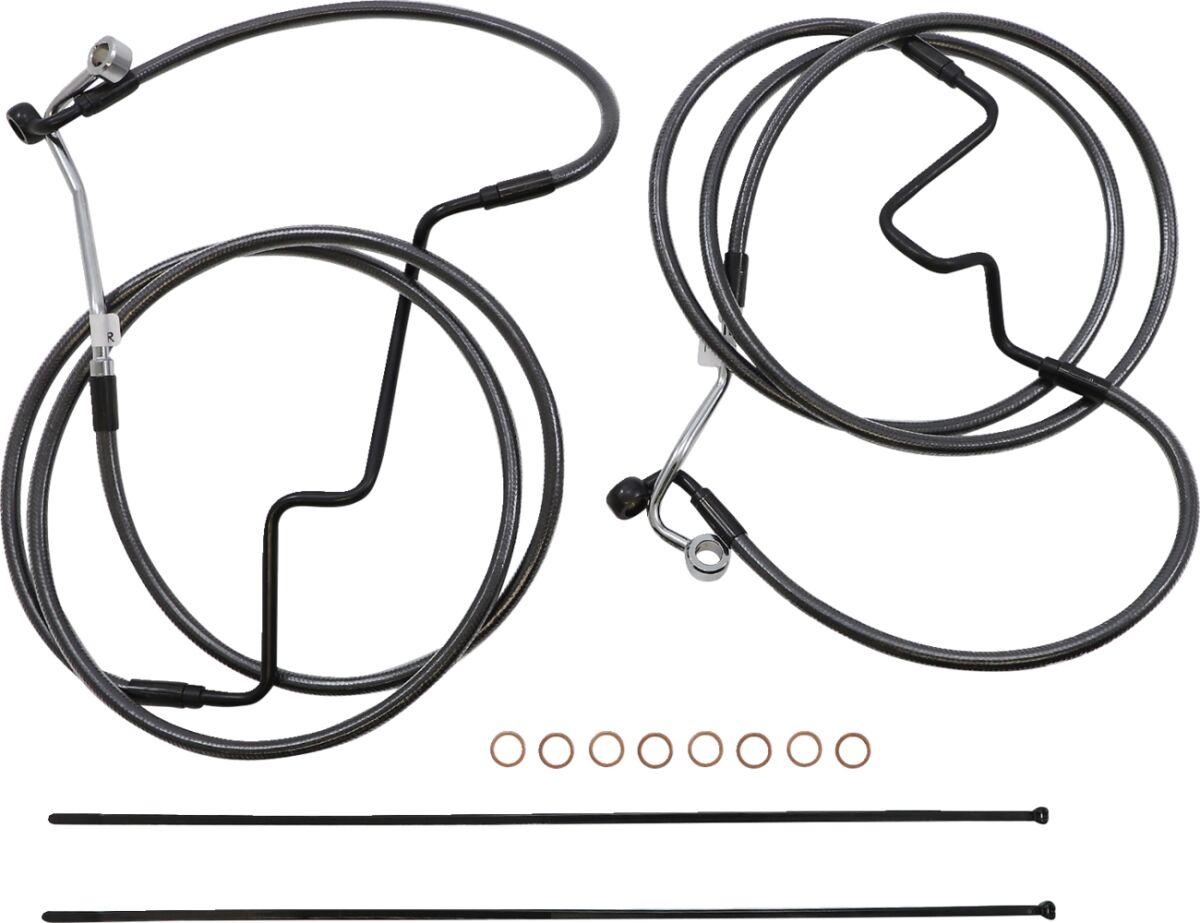 487993 - Magnum Shielding Pearl Designer Handlebar Cable Install Kit For Harley Davidson FLHR 1750 2021-2022 45.5 - 51cm (18" - 20") - Black