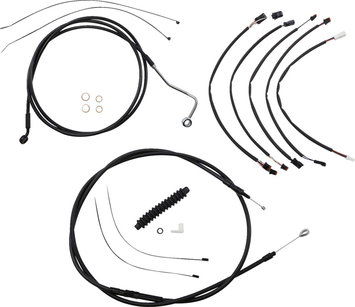 4861022 - Magnum Shielding XR Handlebar Cable Install Kit For Harley Davidson FLHRXS 1868 2021-2024 38 - 43cm (15" - 17") - Black