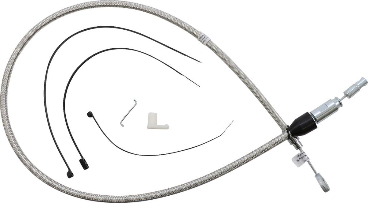 52344HE - Magnum Shielding Quick Connect Clutch Cable For Harley Davidson FLDE 1750 2018-2020 96.5 cm (38") - Silver