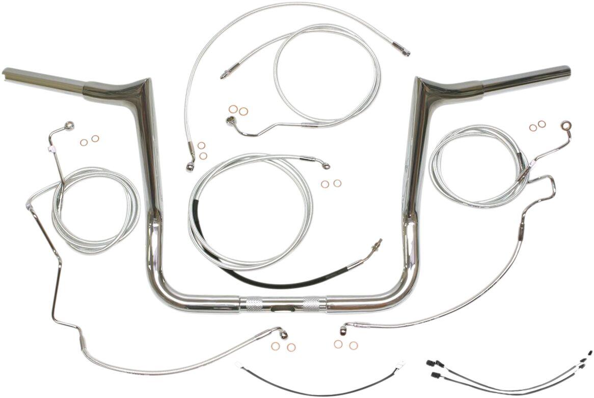 38869-412 - Magnum Shielding 1-1/4" Viking Handlebar Installation Kit For Harley Davidson FLHTCU 1690 2016 30.5 cm (12") - Chrome