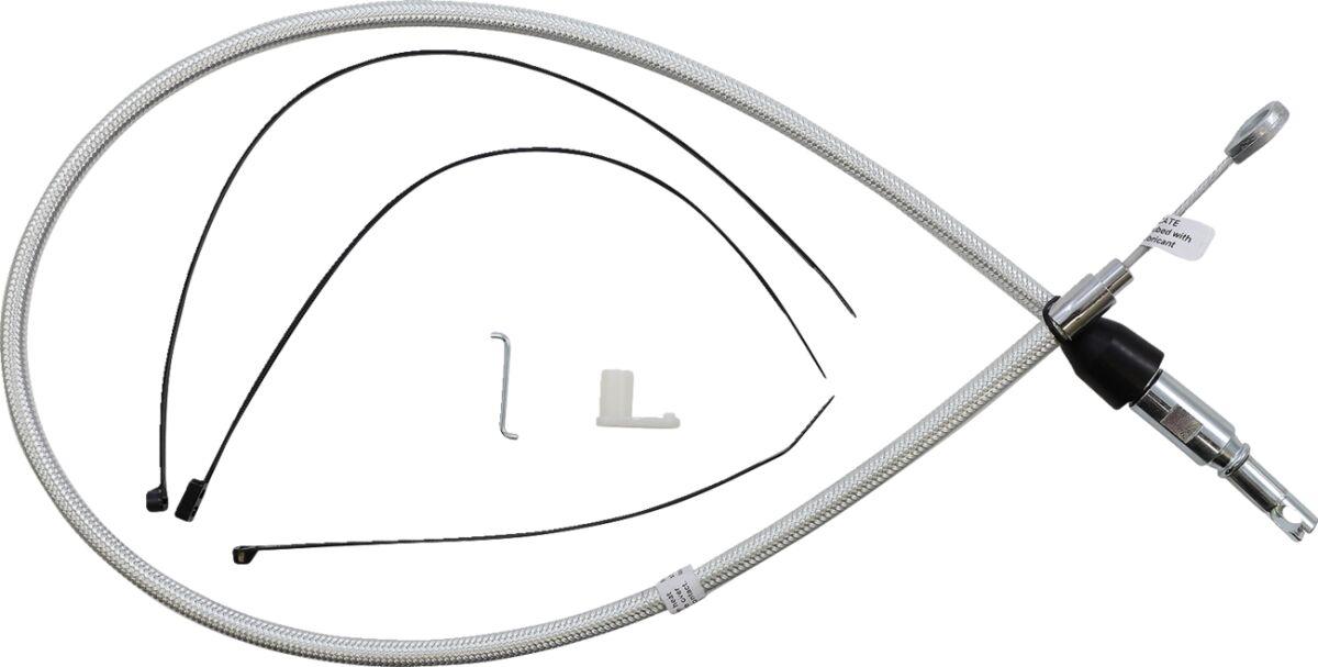 32342HE - Magnum Shielding Sterling Chromite II Quick Connect Clutch Cable For Harley Davidson FLDE 1750 2018-2020 91.5 cm (36") - Chrome