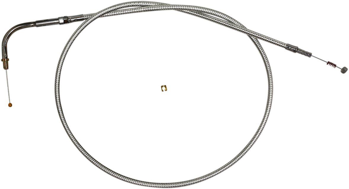 34218 - Magnum Shielding Sterling Chromite II Throttle Cable For Harley Davidson FLD 1690 2012-2013 120.5 cm (47-1/2") - Chrome/Clear-Coated