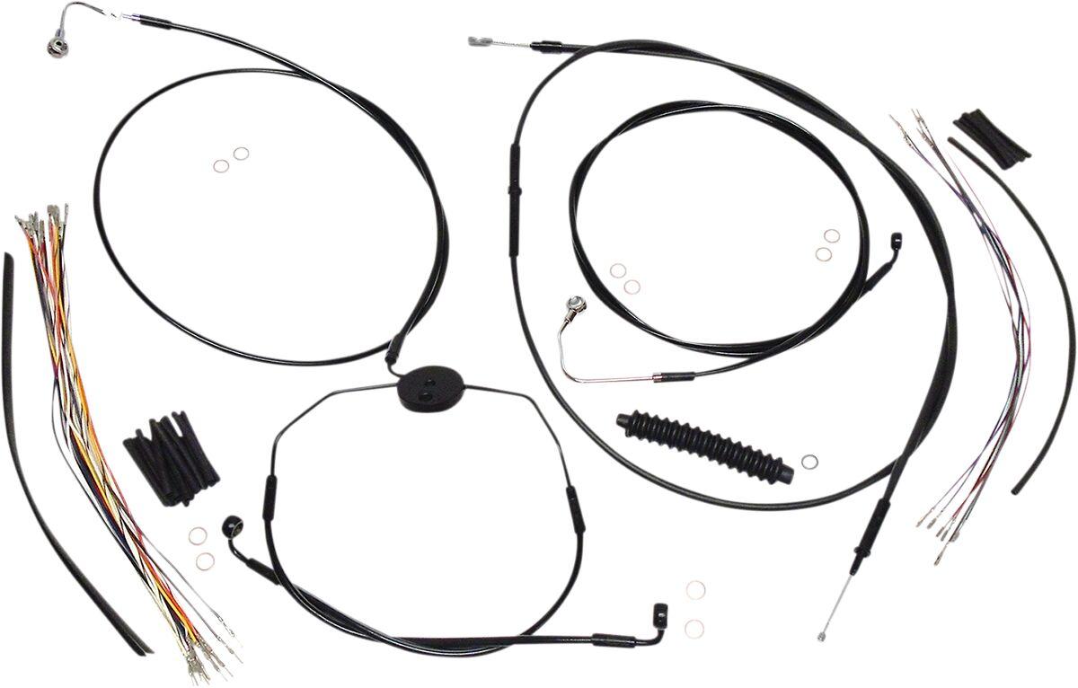486321 - Magnum Shielding XR Handlebar Cable Install Kit For Harley Davidson FLTR 1584 30.5 - 35.5cm (12" - 14") - Black