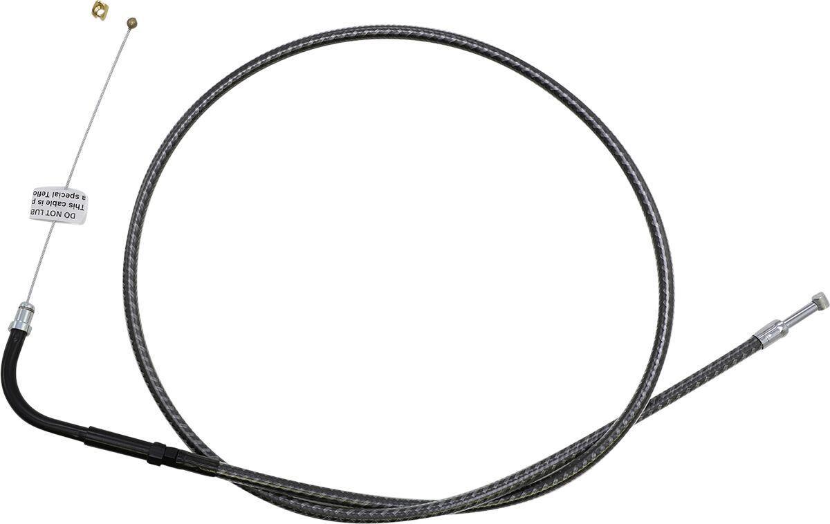 73254 - Magnum Shielding KarbonFibr Braided Throttle/Idle Cable For Harley Davidson FLSTSB 1584 2008-2011 88.5 cm (34-3/4") - Carbon Fiber/Silver