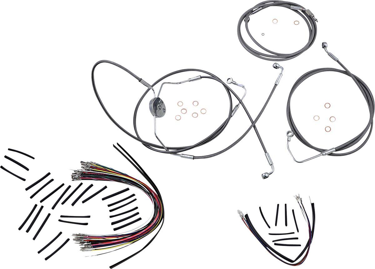 589021 - Magnum Shielding XR Handlebar Cable Install Kit For Harley Davidson FLTRSE3 1800 2009 30.5 - 35.5cm (12" - 14") - Chrome/Clear-Coated