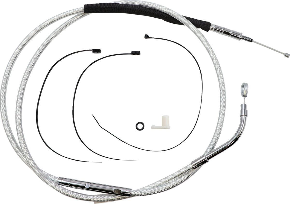 32364HE - Magnum Shielding Sterling Chromite II Clutch Cable For Harley Davidson FLH 1868 2021 177 cm (69-3/4") - Chrome
