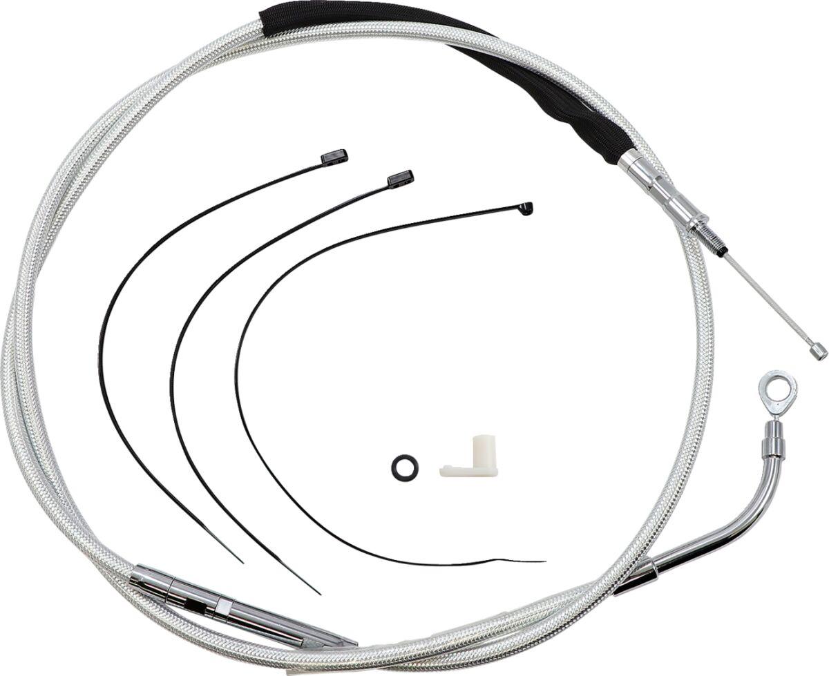 32368HE - Magnum Shielding Sterling Chromite II Clutch Cable For Harley Davidson FLH 1868 2021 187.5 cm (73-3/4") - Chrome