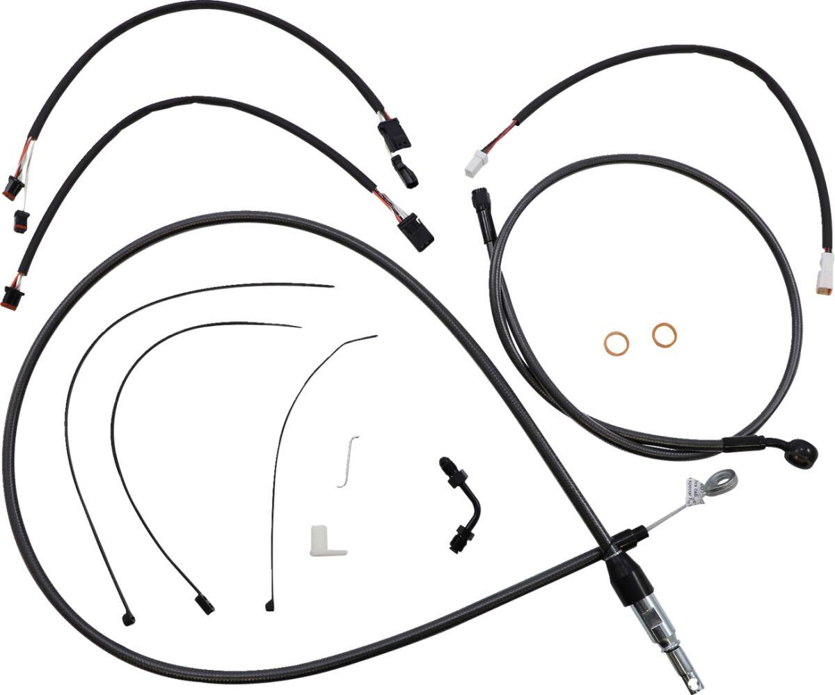 4871162 - Magnum Shielding Pearl Designer Handlebar Cable Install Kit For Harley Davidson FXFB 1750 2018-2019 38 - 43cm (15" - 17") - Black