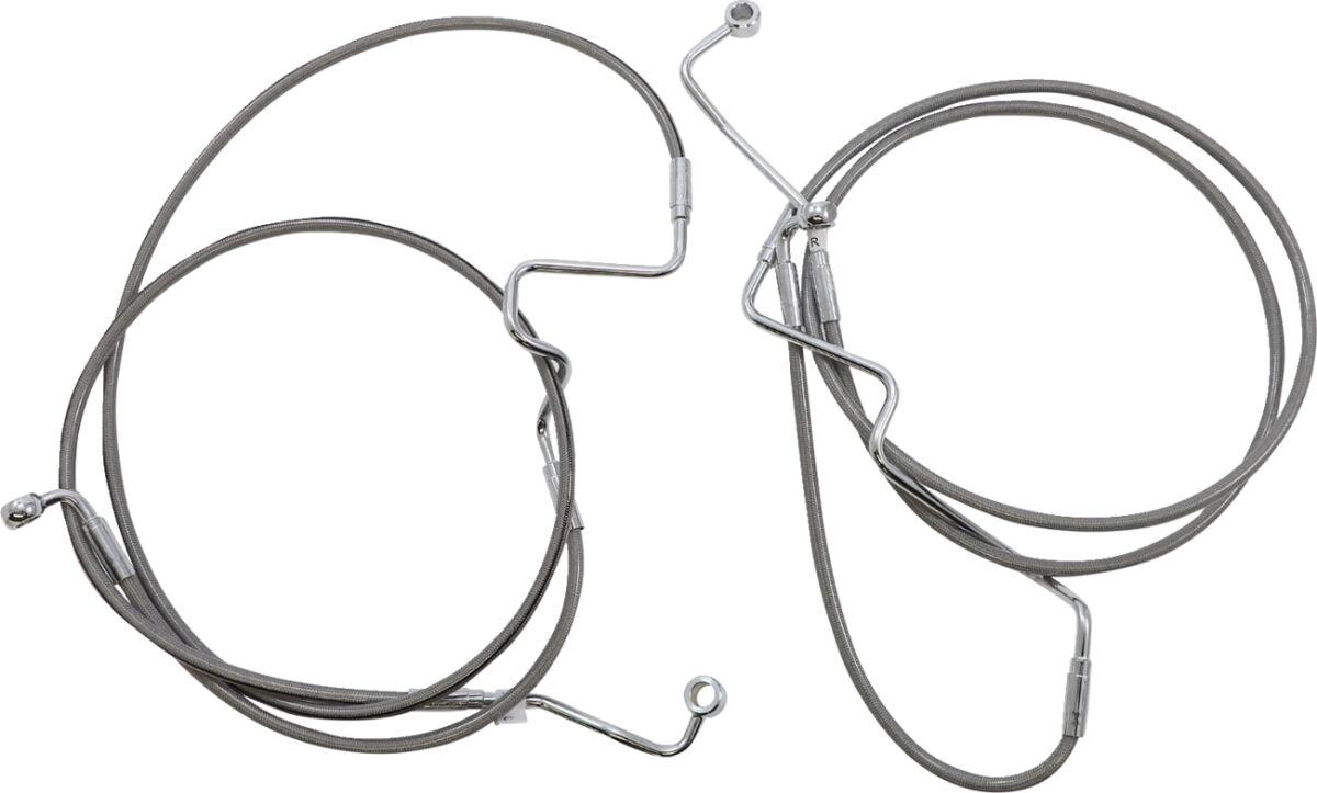 589992 - Magnum Shielding XR Handlebar Cable Install Kit For Harley Davidson FLHR 1750 2021-2022 38 - 43cm (15" - 17") - Chrome/Clear-Coated