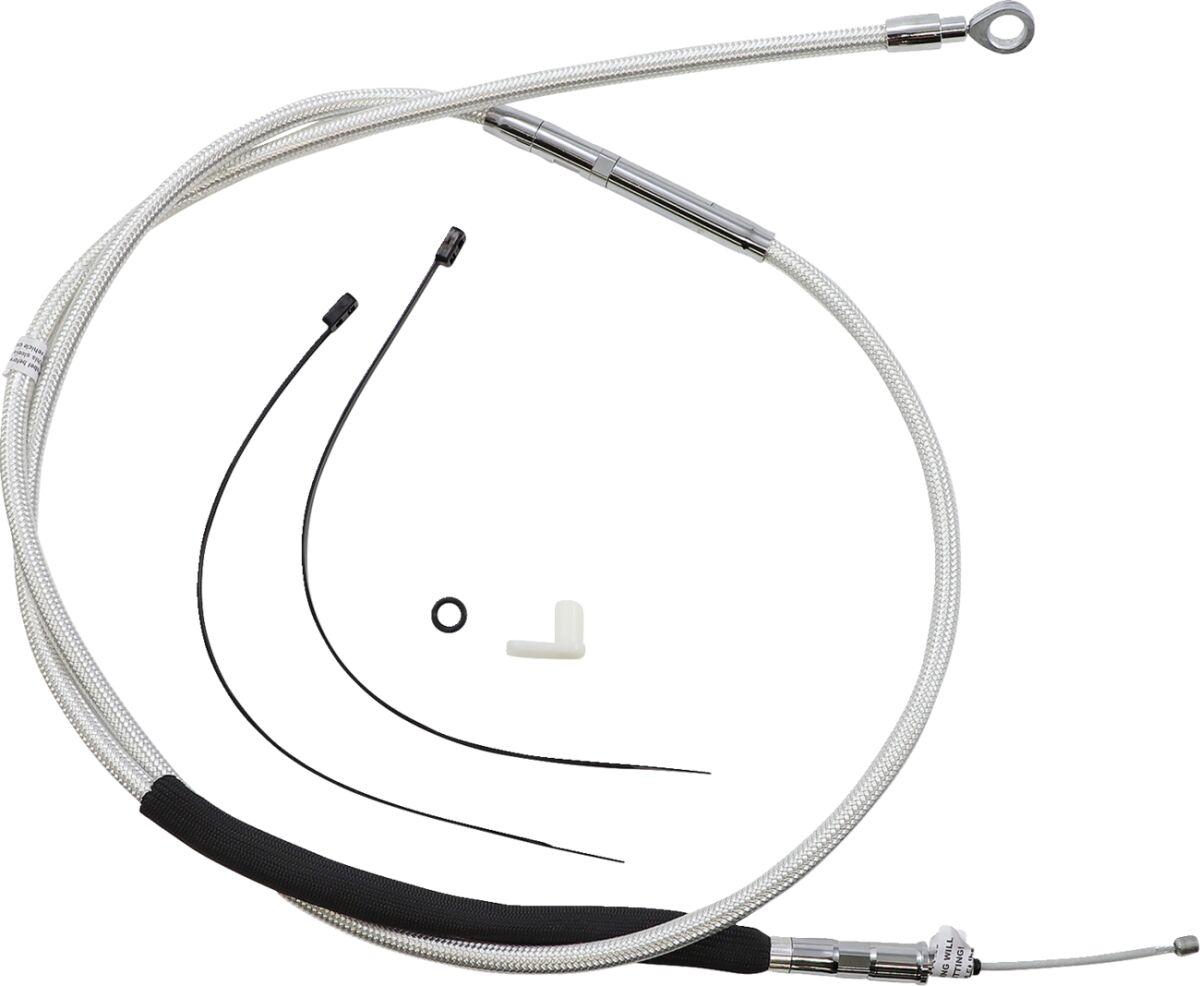 32235HE - Magnum Shielding Sterling Chromite II Clutch Cable For Harley Davidson FLHR 1584 2008 172 cm (67-11/16") - Chrome