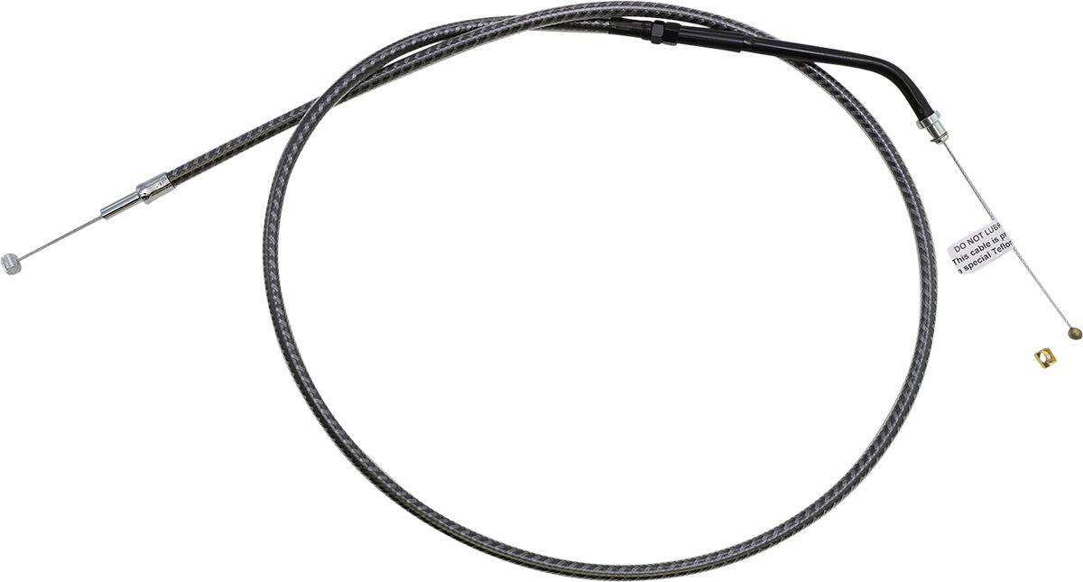 73366 - Magnum Shielding KarbonFibr Braided Throttle/Idle Cable For Harley Davidson XL 1200 C 2004-2020 91.5 cm (36") - Carbon Fiber/Silver