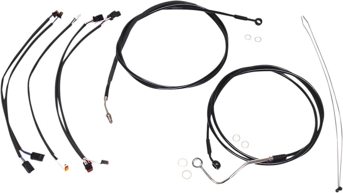 486421 - Magnum Shielding XR Handlebar Cable Install Kit For Harley Davidson FLHRXS 1750 2017-2018 30.5 - 35.5cm (12" - 14") - Black