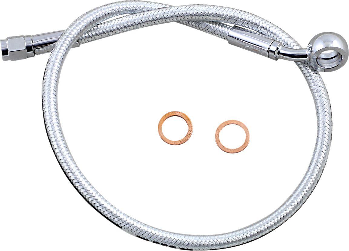 AS378122 - Magnum Shielding Alternate Length Brake Hose For Harley Davidson FXLRS 1868 2020-2021 56cm (22") - Chrome
