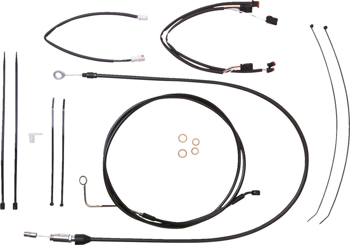 4861141 - Magnum Shielding XR Handlebar Cable Install Kit For Harley Davidson FLTRK 1868 2021-2024 30.5 - 35.5cm (12" - 14") - Black