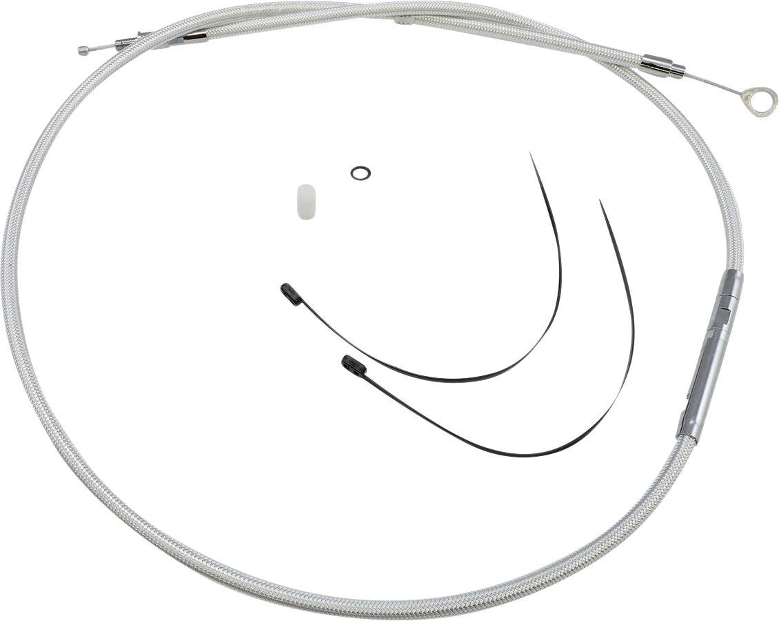 3201HE - Magnum Shielding Sterling Chromite II Clutch Cable For Harley Davidson FLHS 1340 1987-1988 159 cm (62-11/16") - Chrome