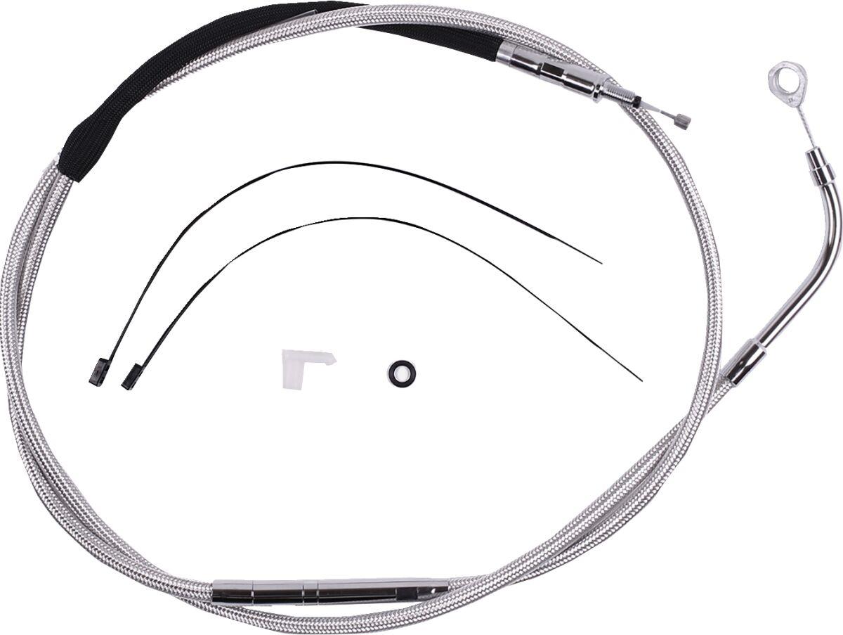 52362HE - Magnum Shielding High-Efficiency Stainless Clutch Cable For Harley Davidson FLH 1868 2021 172 cm (67-3/4") - Polished