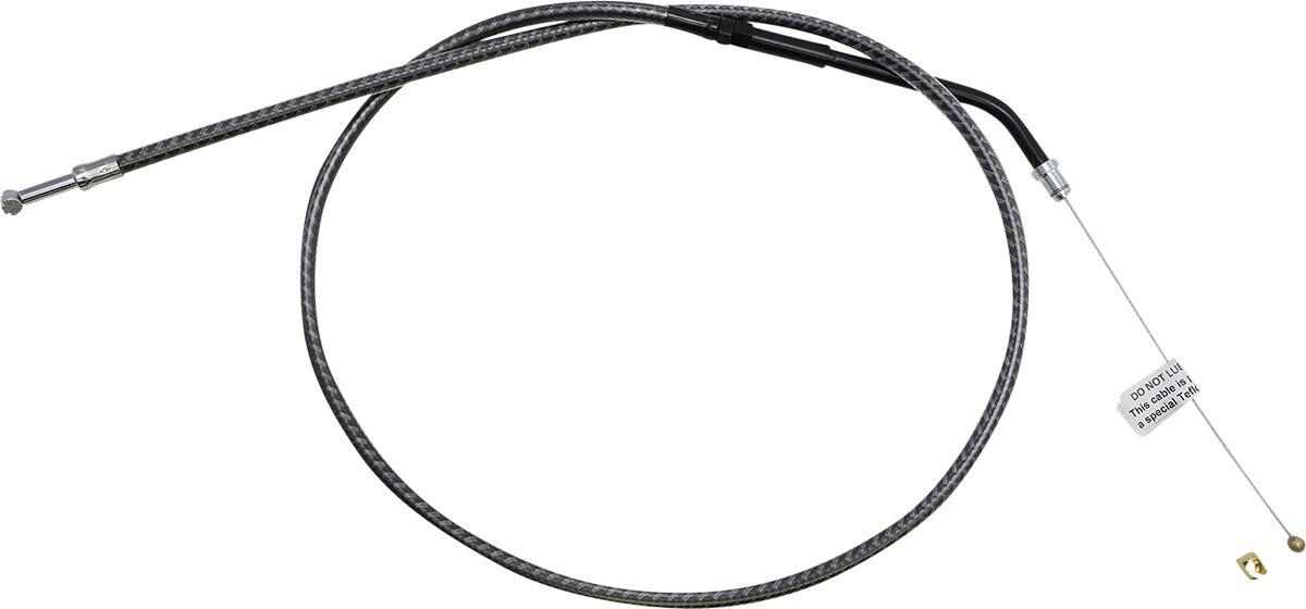 73362 - Magnum Shielding KarbonFibr Braided Throttle/Idle Cable For Harley Davidson XL 1200 C 2004-2020 81.5 cm (32") - Carbon Fiber/Silver
