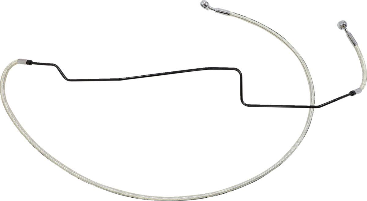 AS375142 - Magnum Shielding Braided Brake Hose For Indian Challenger 108 2020-2024 +5.1 cm (2") Front/Lower Or Upper - Chrome/Sterling Chromite® II