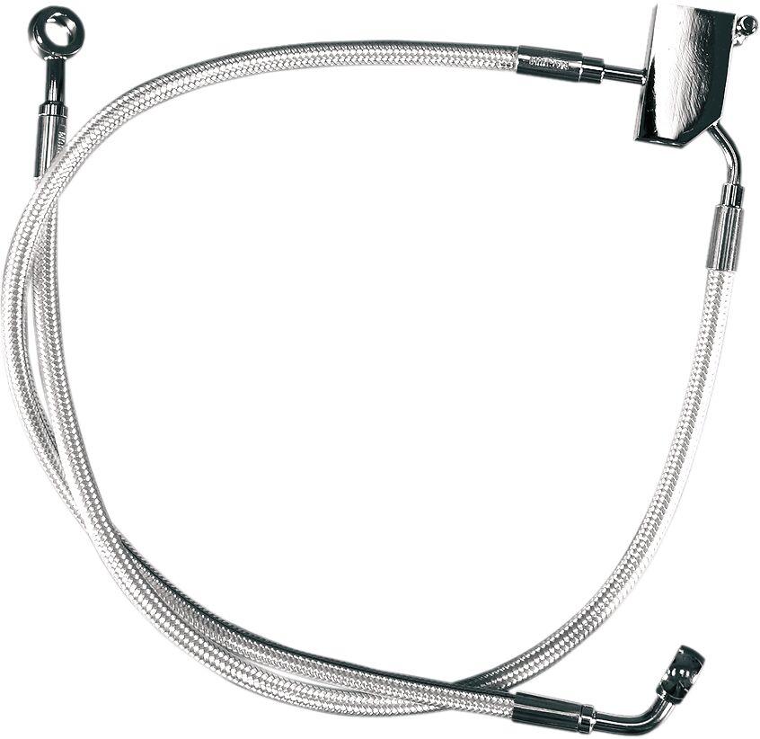 3612A - Magnum Shielding Braided Brake Hose Kit For Harley Davidson FLHR 1340 1997-1998 Rear - Chrome