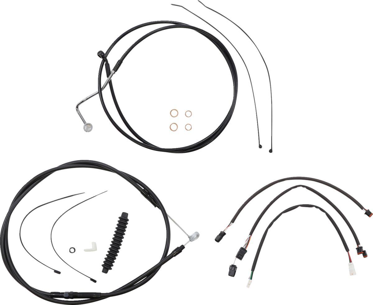 486981 - Magnum Shielding XR Handlebar Cable Install Kit For Harley Davidson FLTRK 1868 2021-2024 30.5 - 35.5cm (12" - 14") - Black