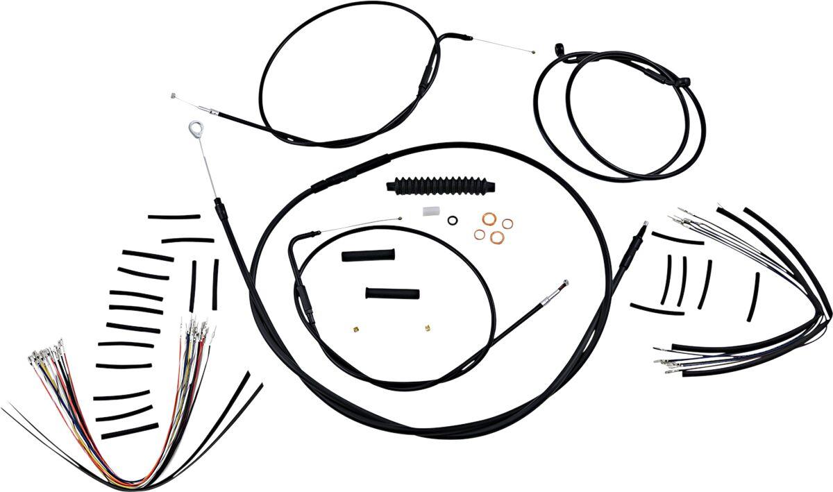 486251 - Magnum Shielding XR Handlebar Cable Install Kit For Harley Davidson FLSTC1584 2007-2010 30.5 - 35.5cm (12" - 14") - Black