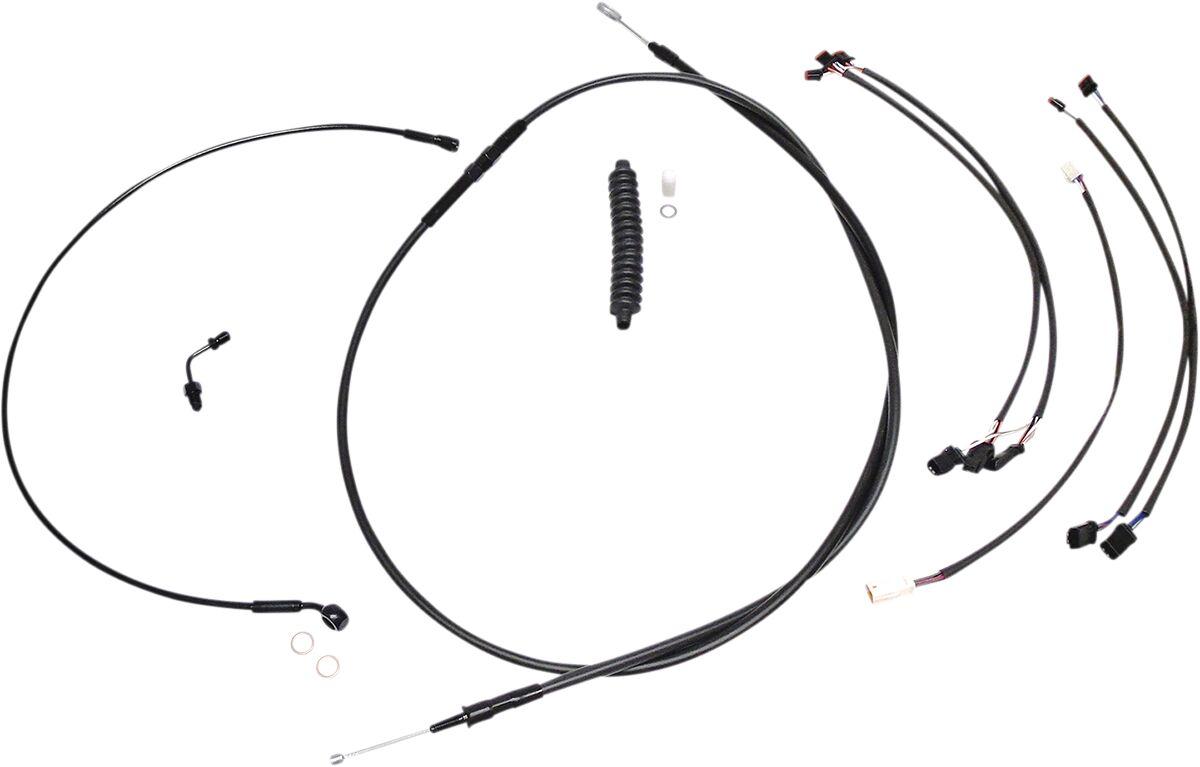 486961 - Magnum Shielding XR Handlebar Cable Install Kit For Harley Davidson FLDE 1750 2018-2020 30.5 - 35.5cm (12" - 14") - Black
