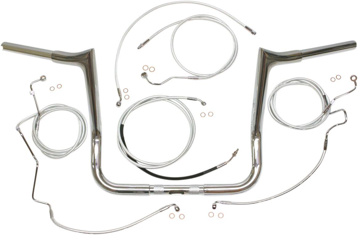 38834-410 - Magnum Shielding 1-1/4" Viking Handlebar Installation Kit For Harley Davidson FLHTCU 1690 2014-2016 25.5 cm (10") - Chrome